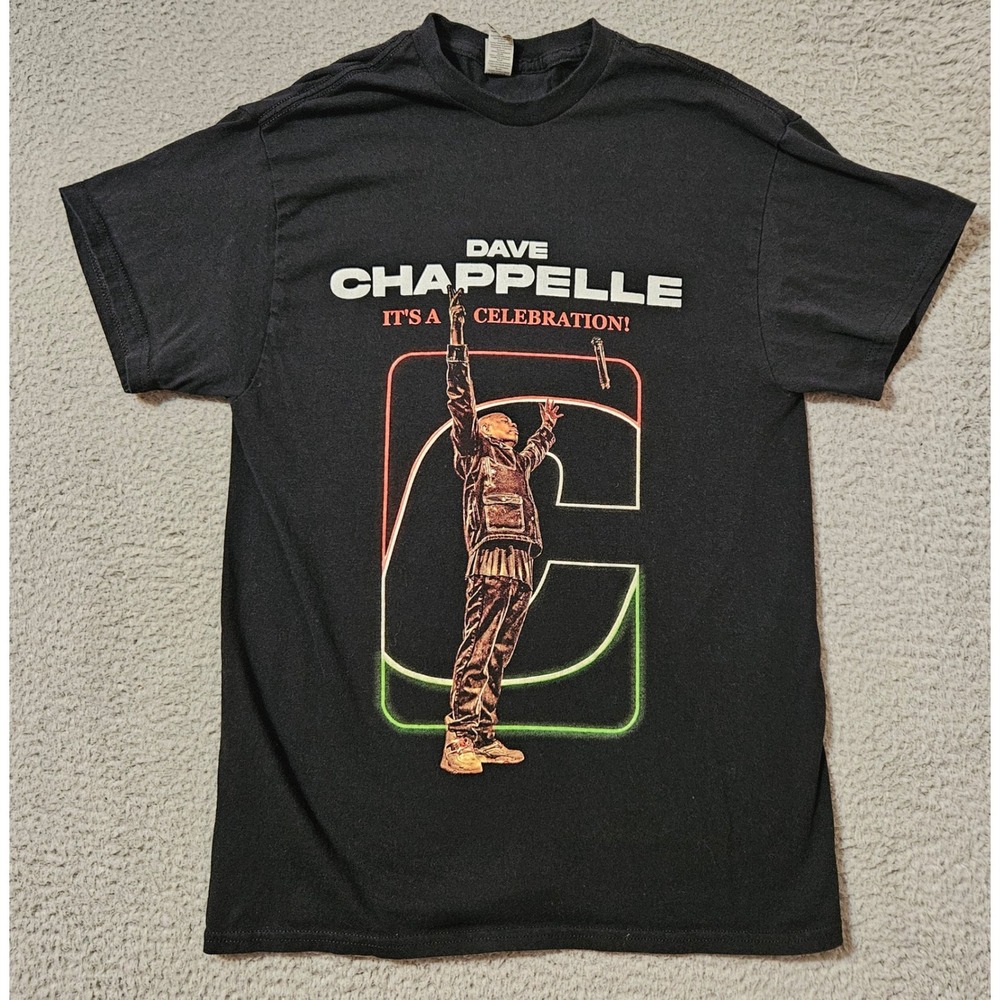 Dave Chappelle Shirt Sz Medium Black 2023 Its a Celebration World Tour Official